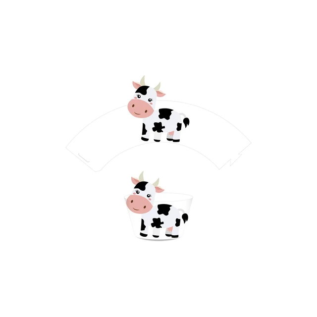 Alt view image 6 of 7 - 24Pcs Farm Animal Cupcake Wrappers for Shower,Birthday Party Supplies, Wedding Party Decorations