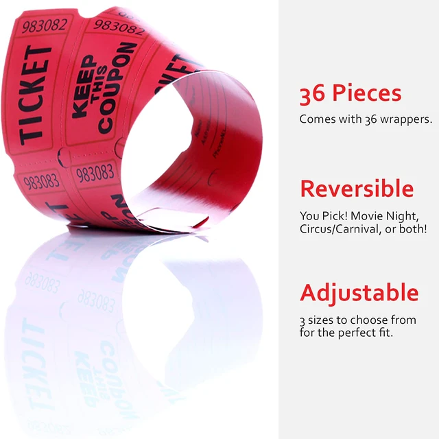 Alt view image 5 of 7 - Raffle Ticket Cupcake Wrappers 36 Count Carnival Theme