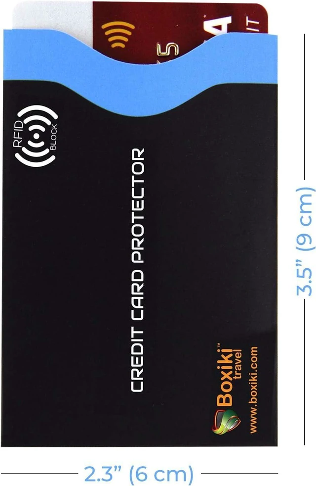 Alt view image 7 of 7 - RFID Blocking Sleeves, Set with Color Coding | Identity Theft Prevention RFID Blocking Envelopes Set of 12 Credit Card Sleeves (Navy Blue)