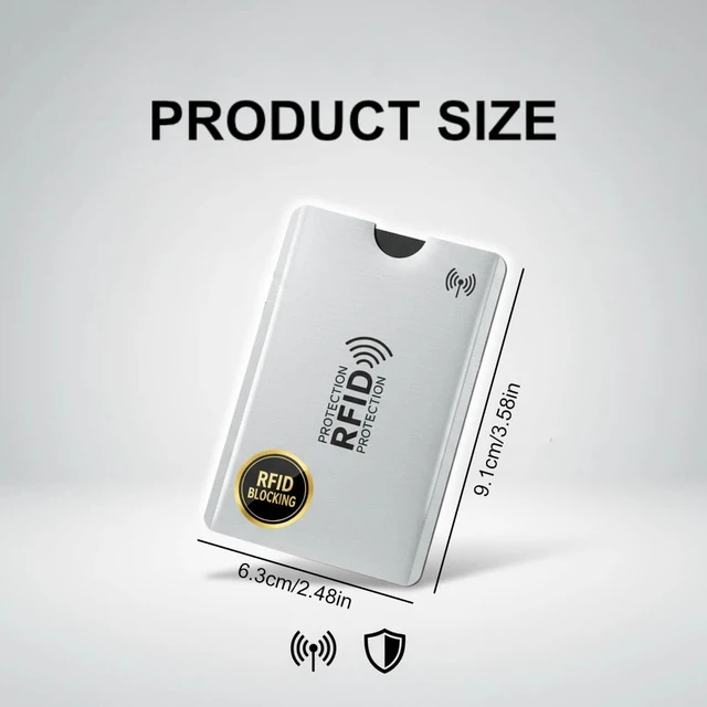 Alt view image 3 of 7 - RFID Blocking Sleeves (8 Pack) | Secure Credit Card Protector & ID Shield | Waterproof, 4 Colors
