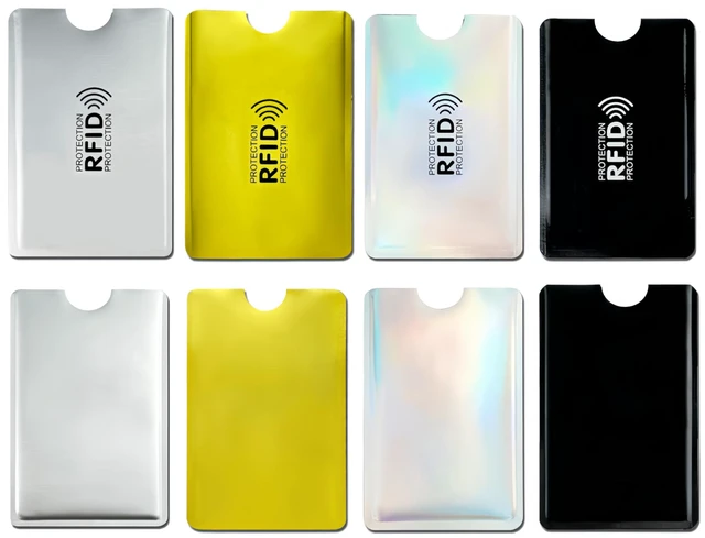 Main image of RFID Blocking Sleeves (8 Pack) | Secure Credit Card Protector & ID Shield | Waterproof, 4 Colors