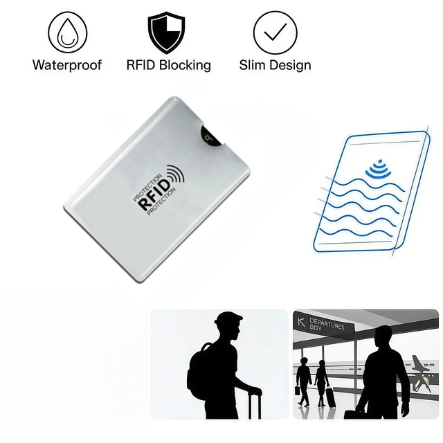 Alt view image 6 of 7 - RFID Blocking Sleeves (8 Pack) | Secure Credit Card Protector & ID Shield | Waterproof, 4 Colors