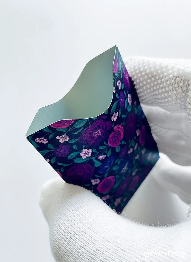 Alt view image 4 of 6 - 8 RFID Blocking Sleeves, Unique Designs and Arts in Purple, Anti-Theft Credit Card Holder, Credit Card Protector, Easy to Recognize, Sturdy and Perfect size for cards