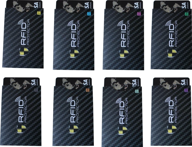 Alt view image 2 of 7 - Set of 8 RFID Blocking Sleeves 8 Credit Card Protector Holders Identity Theft Protection Secure Sleeves for Men & Women Smart Slim Design Fits Wallet/Purse (Black)