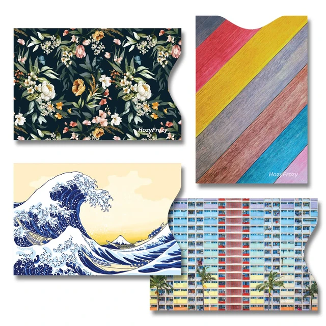Alt view image 3 of 6 - 8 RFID Blocking Sleeves, Anti-Theft Credit Card Holder, Credit Card Protector, Easy to Recognize, Different Designs and Arts, Sturdy and Perfect size for cards