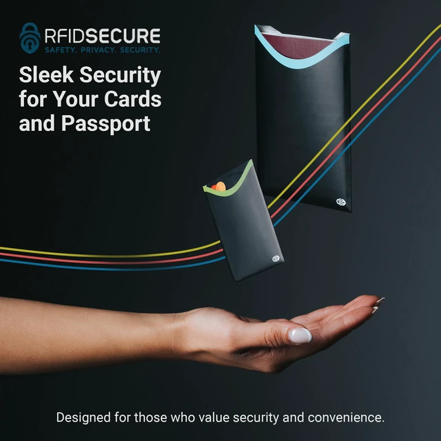 Alt view image 2 of 7 - Blocking Sleeves for Credit Cards & Passport (4 Short Side Card & 2 Passport Sleeves) RFID Card Holder and Protector Sleeve for Credit, Passport Identity Theft Protection Travel Wallet Slim