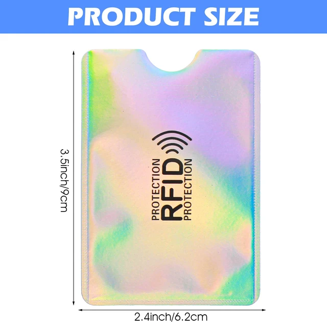 Alt view image 2 of 7 - RFID Blocking Sleeves Set, Aluminum Foil Slim Design (12) | Waterproof Identity Theft Protection Secure Sleeves Set, Credit Card Protector RFID Blocking Sleeve, 6 Color
