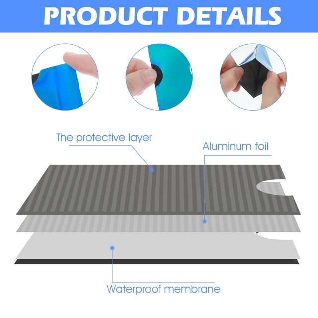 Alt view image 3 of 7 - RFID Blocking Sleeves Set, Aluminum Foil Slim Design (12) | Waterproof Identity Theft Protection Secure Sleeves Set, Credit Card Protector RFID Blocking Sleeve, 6 Color