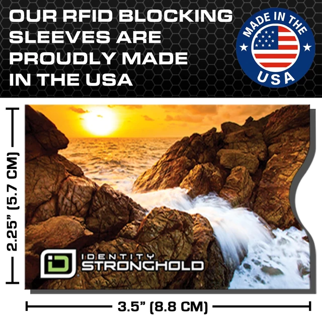 Alt view image 3 of 5 - RFID Blocking Credit Card Sleeve Protectors USA Made Slim Wallet Inserts for Credit Cards, Debit Cards & ID Protection (16, Sunset - 16 Pack)