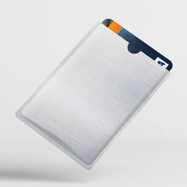 Alt view image 3 of 7 - RFID Blocking Sleeve Anti Theft 4 Credit Card & 2 Passport Holder Wallet Pocket