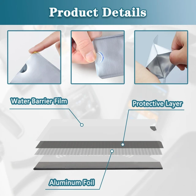 Alt view image 3 of 6 - RFID Blocking Sleeves - 10 Regular + 1 Laser Color, Secure Credit & ID Card Holder, Identity Theft Protection