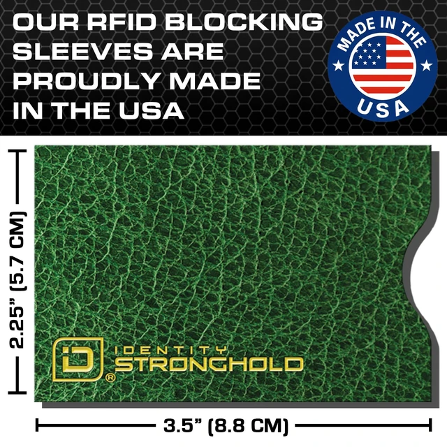 Alt view image 3 of 6 - RFID Blocking Credit Card Sleeve Protectors USA Made Slim Wallet Inserts for Credit Cards, Debit Cards & ID Protection (16, Leather Look)