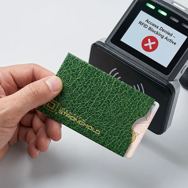 Alt view image 4 of 6 - RFID Blocking Credit Card Sleeve Protectors USA Made Slim Wallet Inserts for Credit Cards, Debit Cards & ID Protection (16, Leather Look)