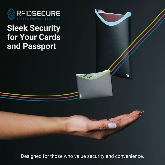 Alt view image 2 of 7 - Blocking Sleeves for Credit Cards & Passport (4 Long Side Card & 2 Passport Sleeves) RFID Card Holder and Protector Sleeve for Credit, Passport Identity Theft Protection Travel Wallet Slim