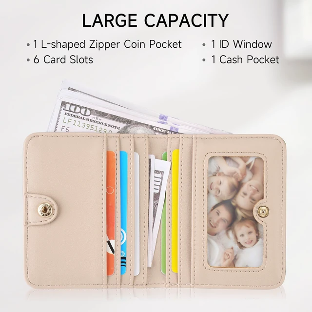 Alt view image 3 of 6 - Small RFID Wallet Women Ultra Thin Slim Womens Wallet Mini Compact Bifold Pocket Ladies Wallets for Women BLUE