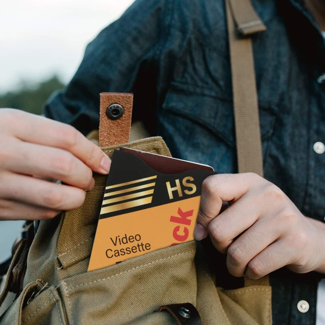 Alt view image 6 of 7 - RFID Blocking Sleeves (19 Pack, 14 Credit Card Sleeves + 5 Passport Sleeves) for Identity Theft Protection, Designed with Cassette Pattern
