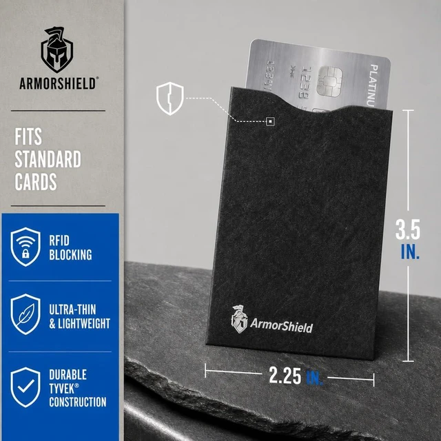Alt view image 4 of 7 - TYVEK RFID Blocking Credit Card Sleeves Protectors | 100% MADE IN USA - For Travel wallet, pocket or purse. Safeguard against identity theft (GRAY-5PACK)