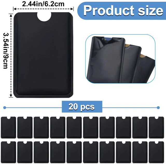 Alt view image 2 of 6 - 20PCS RFID Blocking Sleeves for Credit Card, Black