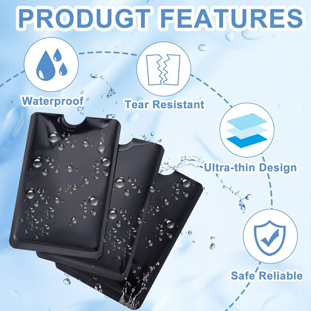 Alt view image 4 of 6 - 20PCS RFID Blocking Sleeves for Credit Card, Black