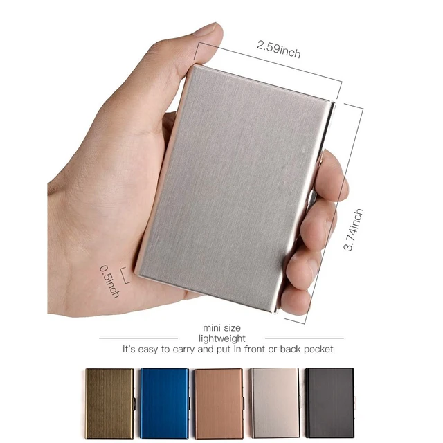 Alt view image 4 of 7 - RFID Credit Card Holder Stainless Steel Credit Card Wallet Business Card Holder for Women Men