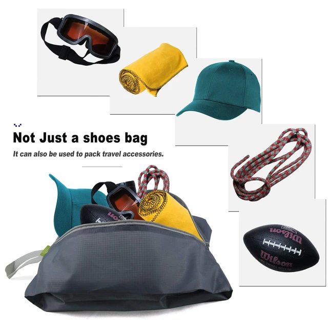 Alt view image 4 of 5 - Grey Shoe Organizer Set - 6 Pack Shoe Bags For Travel with Zipper Closure and Handle,Stylish and Portable Nylon Shoe Storage for Men and Women's Travel Gifts and Home Storage
