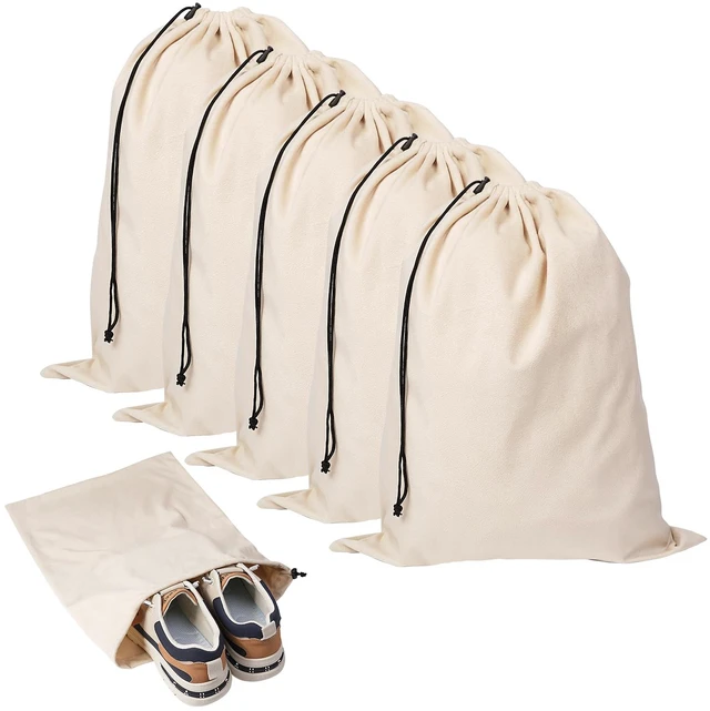 Main image of 5 Pack Shoe Bags for Travel, Washable Dust Bags Drawstring Travel Shoe Bag | 17.7" x 13.8" Dustproof Travel Shoe Bag for Packing, Reusable Storage Bags with Drawstring Closure for Handbags Shoes Toys