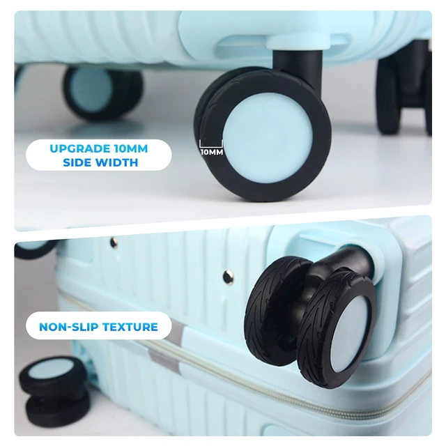 Alt view image 5 of 7 - 16 Pack Upgrade Luggage Wheel Covers, For 2-2.4" Spinner Wheel, Black | Silicone Protective Covers, Wear-Resistant, Anti-Noise, Travel Essential Accessories for Carry-On Suitcases