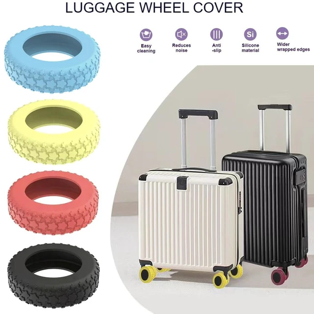 Alt view image 6 of 7 - 8PCS Luggage Wheel Protector, Premium Silicone Protectors | For 2-2.4" Spinner Wheels Anti-Slip, Ultra-Quiet & Wear-Resistant Travel Accessories for Suitcase (Yellow)