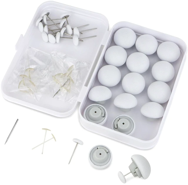 Main image of Duvet Pin Duvet Clips 16 Sets, Non-Slip Comforter Clips, One Key to Unlock Duvet Clips, Duvet Button Fasteners for Quilt, Cushions, Curtains, Decoration (White)