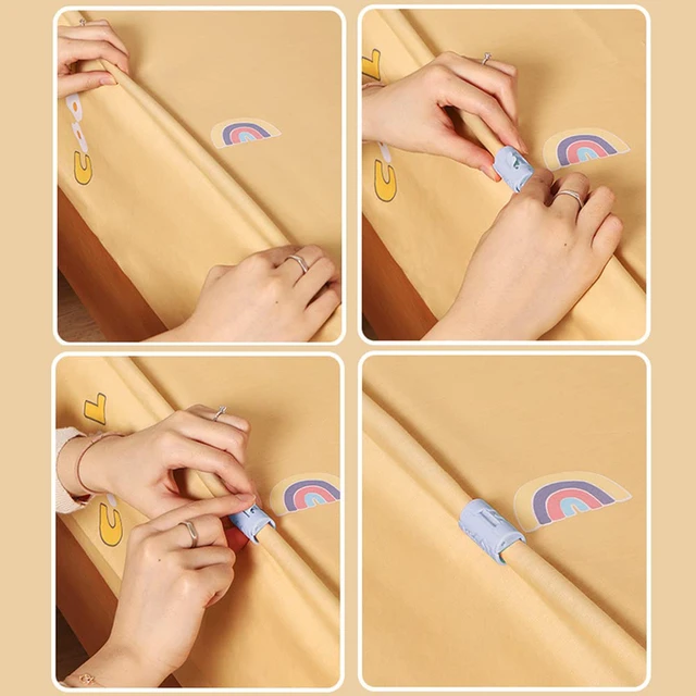 Alt view image 3 of 7 - 20 PCS Bed Sheet Grippers Duvet Cover Clips Sheet Clips for Bedding Sheet Holder that Hold Slip and Fall Out Keep