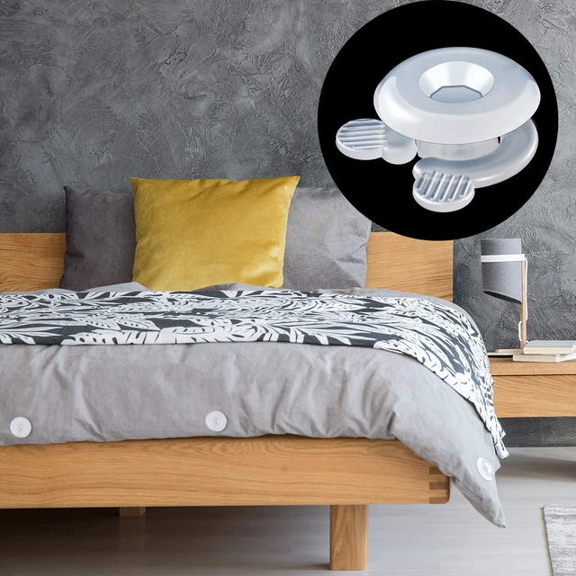 Alt view image 5 of 7 - 12 Pcs Duvet Comforter Clips Plastic Grippers Button Clips Non Slip | Gripper Design, for Inside Corner and Keep Comforter Duvet, Prevent Shifting, Easy to Install, Reusable with Quilts Blankets