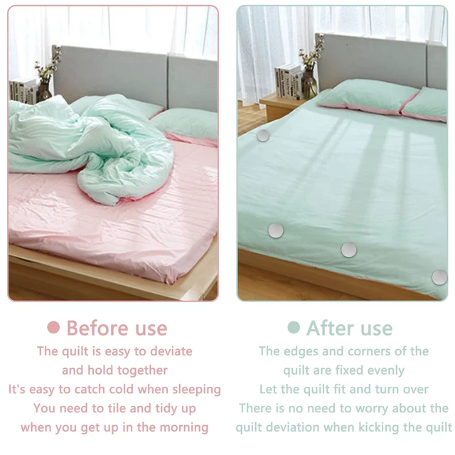 Alt view image 3 of 7 - 12 Pcs Duvet Cover Clips Duvet Pins Set, Comforter Quilt Clips Duvet Clips. | Easy to Use Double Sided Grey Duvet Fasteners for Quilt, Cushions, Curtains(Grey)