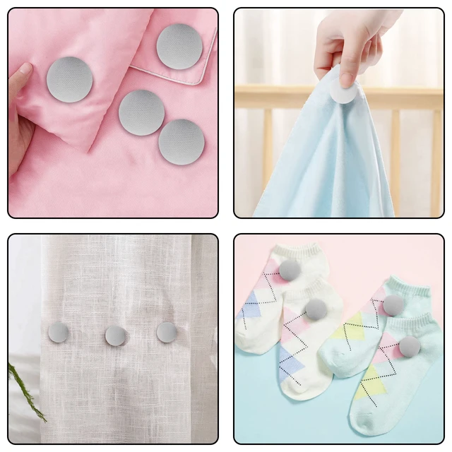 Alt view image 4 of 7 - 12 Pcs Duvet Cover Clips Duvet Pins Set, Comforter Quilt Clips Duvet Clips. | Easy to Use Double Sided Grey Duvet Fasteners for Quilt, Cushions, Curtains(Grey)