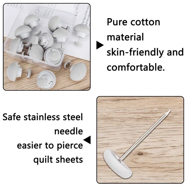 Alt view image 6 of 7 - 12 Pcs Duvet Cover Clips Duvet Pins Set, Comforter Quilt Clips Duvet Clips. | Easy to Use Double Sided Grey Duvet Fasteners for Quilt, Cushions, Curtains(Grey)