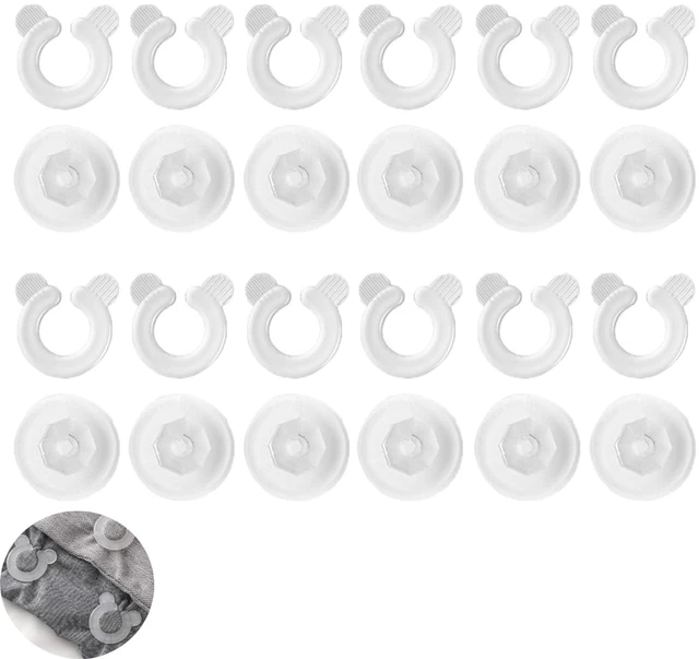 Main image of 12 Set Duvet Cover Clips Down Comforter Grippers No-Pin Safety Clamp Buckles Button Holder Fastener for Bed Sheet Quilts Blanket Bedspread Inside Corner Turnovers Shower Curtain Liner