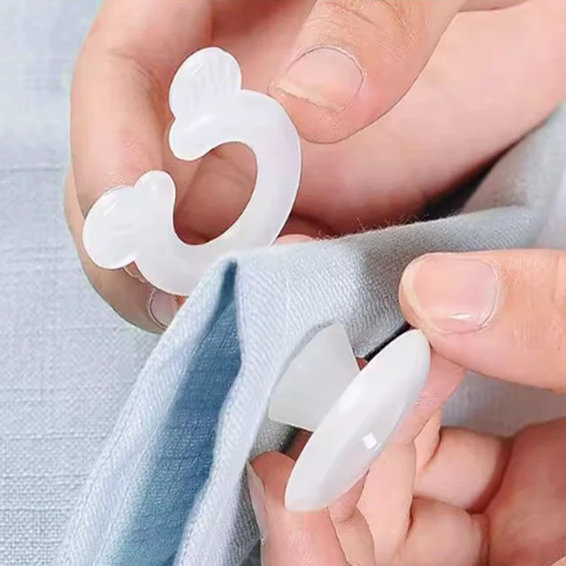 Alt view image 3 of 7 - 12 Set Duvet Cover Clips Down Comforter Grippers No-Pin Safety Clamp Buckles Button Holder Fastener for Bed Sheet Quilts Blanket Bedspread Inside Corner Turnovers Shower Curtain Liner