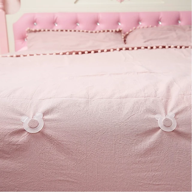 Alt view image 7 of 7 - 12 Set Duvet Cover Clips Down Comforter Grippers No-Pin Safety Clamp Buckles Button Holder Fastener for Bed Sheet Quilts Blanket Bedspread Inside Corner Turnovers Shower Curtain Liner