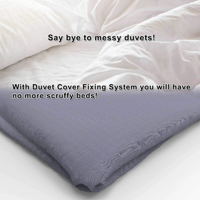 Alt view image 5 of 5 - Metal Iron-on Duvet Snaps, White, 16 Pcs / 8 Sets | Hidden metal snaps help keep your duvet spread smoothly inside the cover, without bulky clips or hard magnets.