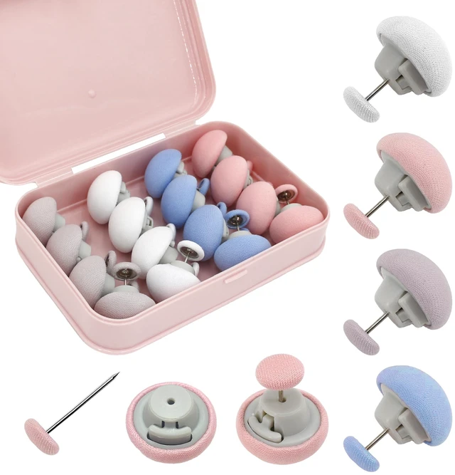 Main image of 16 Sets Duvet Cover Clips, 4 Colors Duvet Pins Soft Fabric Material Double Sided Comforter Pin Sheet Fasteners for Quilt Cushions Curtains
