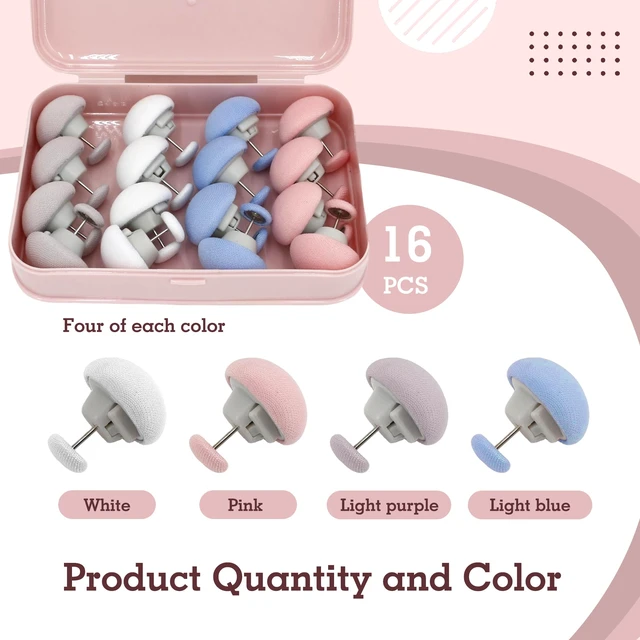 Alt view image 3 of 7 - 16 Sets Duvet Cover Clips, 4 Colors Duvet Pins Soft Fabric Material Double Sided Comforter Pin Sheet Fasteners for Quilt Cushions Curtains