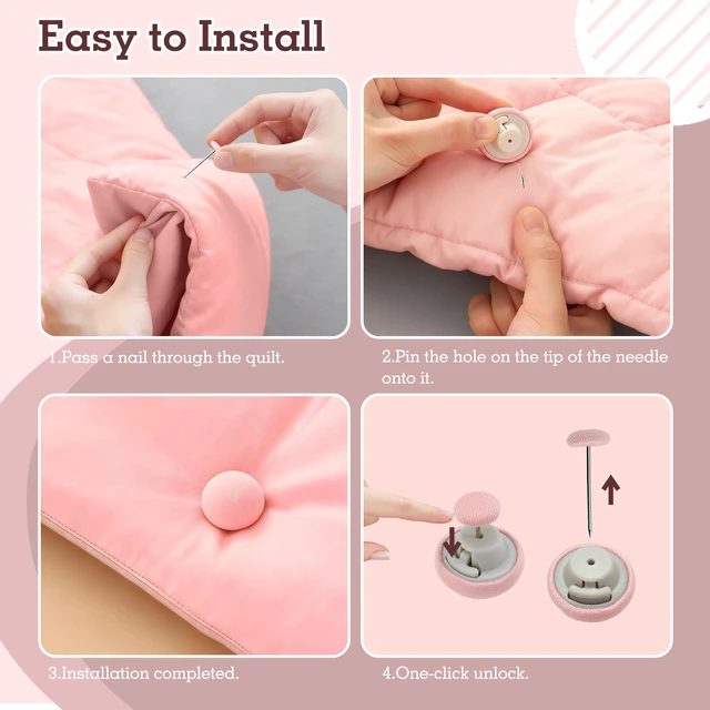 Alt view image 6 of 7 - 16 Sets Duvet Cover Clips, 4 Colors Duvet Pins Soft Fabric Material Double Sided Comforter Pin Sheet Fasteners for Quilt Cushions Curtains