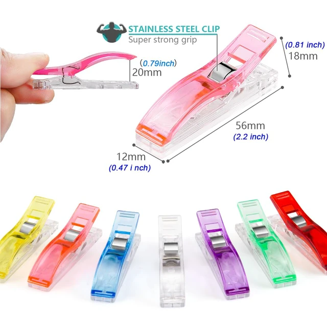 Alt view image 4 of 7 - Large Sewing Clips Fabric Clips 50PCS Jumbo Quilt Clips for Quilting Assorted Colors, Multipurpose Craft Sewing Supplies Quilting Accessories Crafting Tools