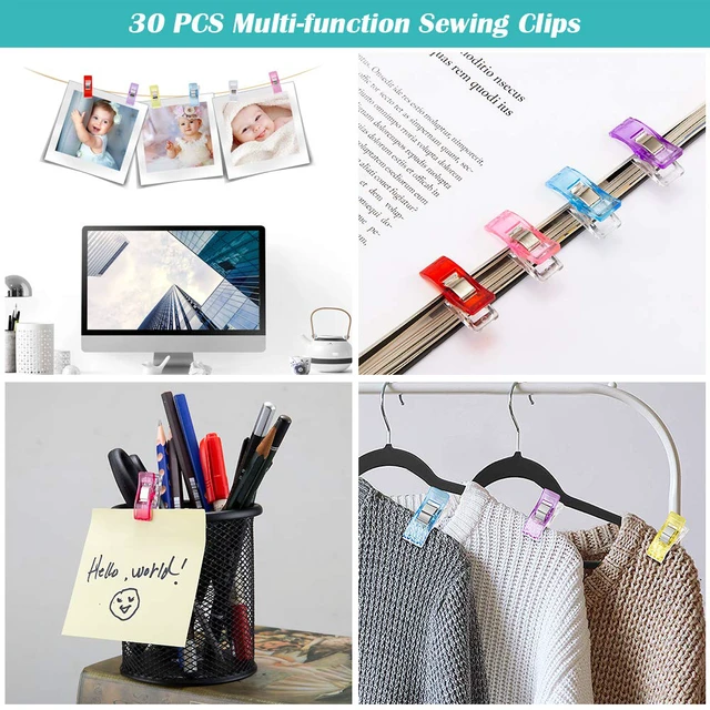 Alt view image 7 of 7 - Large Sewing Clips Fabric Clips 50PCS Jumbo Quilt Clips for Quilting Assorted Colors, Multipurpose Craft Sewing Supplies Quilting Accessories Crafting Tools