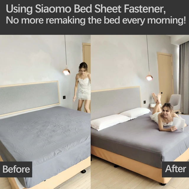 Alt view image 3 of 6 - Bed Sheet Holder Straps - Sheet Straps Adjustable Bed Sheet Clips Fasteners Keep Sheets Stays in Place,2Pcs/Set Black