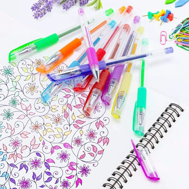 Alt view image 5 of 7 - 36 Colors Gel Pens Set for Adult Coloring Books with 40% More Ink | Juicy & Smooth Coloring Pens Great for Doodling, Journaling and Drawing