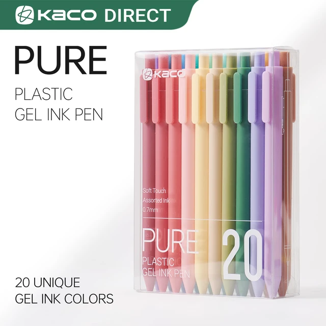 Alt view image 2 of 7 - PURE Gel Pens 20 Macaron Color Ink Assorted 0.7mm Medium Point Pens | Colorful Pens Aesthetic Cute Stationery Pens Multi-color Ink for Painting Journaling Note Taking