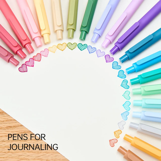 Alt view image 4 of 7 - PURE Gel Pens 20 Macaron Color Ink Assorted 0.7mm Medium Point Pens | Colorful Pens Aesthetic Cute Stationery Pens Multi-color Ink for Painting Journaling Note Taking