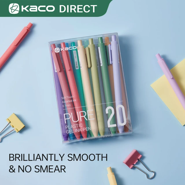 Alt view image 5 of 7 - PURE Gel Pens 20 Macaron Color Ink Assorted 0.7mm Medium Point Pens | Colorful Pens Aesthetic Cute Stationery Pens Multi-color Ink for Painting Journaling Note Taking