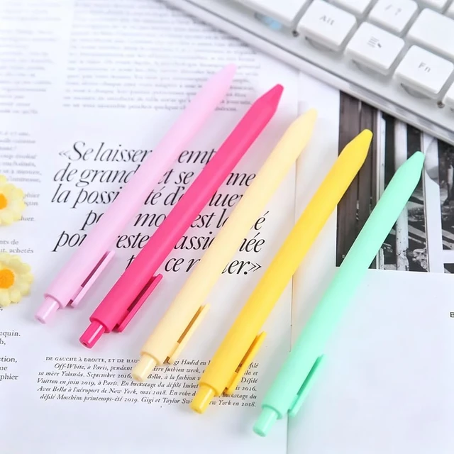 Alt view image 6 of 7 - Colored Pens,Fair pens With 0.7 mm Fine Tip Bulk - 14-Piece Pack - Pastel & Vibrant, Colorful Smooth Writing, Lightweight Ballpoint Pen Body Teacher Essentials Gift
