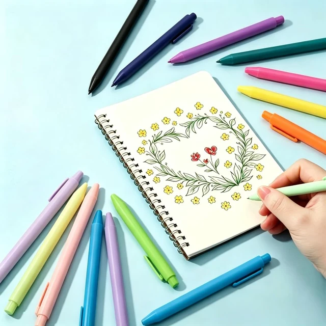 Alt view image 7 of 7 - Colored Pens,Fair pens With 0.7 mm Fine Tip Bulk - 14-Piece Pack - Pastel & Vibrant, Colorful Smooth Writing, Lightweight Ballpoint Pen Body Teacher Essentials Gift